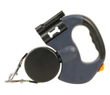 Retractable Double Dog Leash — Walk Two Dogs at Once with Independent 3M Lines