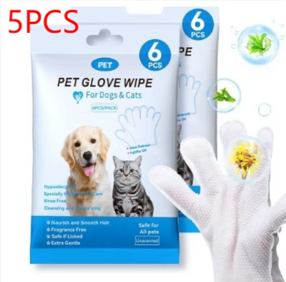 Pet Cleaning Gloves & Wipes — Gentle Daily Hygiene for Dogs & Cats