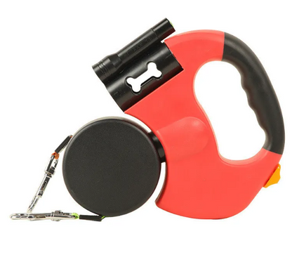 Retractable Double Dog Leash — Walk Two Dogs at Once with Independent 3M Lines