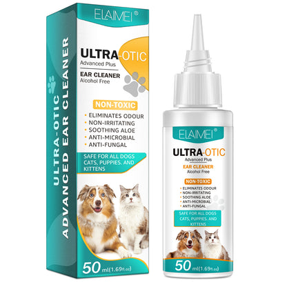 Pet Ear Cleaner Solution — Gentle, Vet-Safe Ear Wash for Dogs & Cats (50ml)