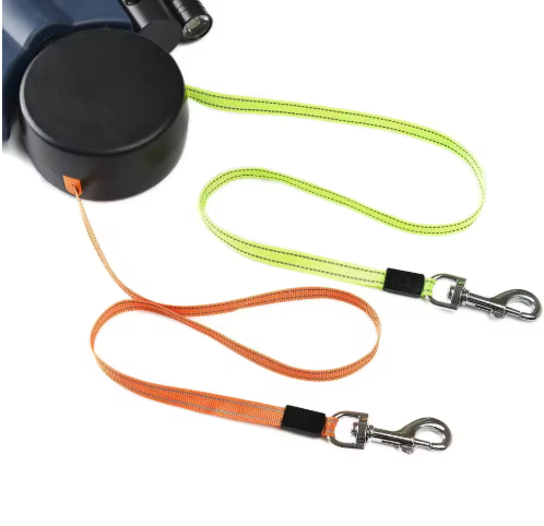 Retractable Double Dog Leash — Walk Two Dogs at Once with Independent 3M Lines