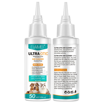 Pet Ear Cleaner Solution — Gentle, Vet-Safe Ear Wash for Dogs & Cats (50ml)