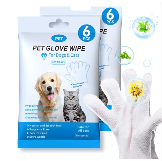 Pet Cleaning Gloves & Wipes — Gentle Daily Hygiene for Dogs & Cats