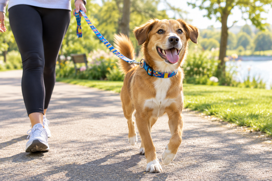 Nylon Dog Collar & Leash Lifestyle